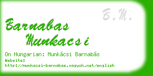 barnabas munkacsi business card