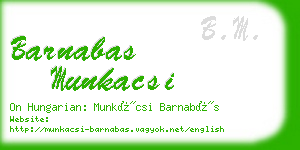 barnabas munkacsi business card